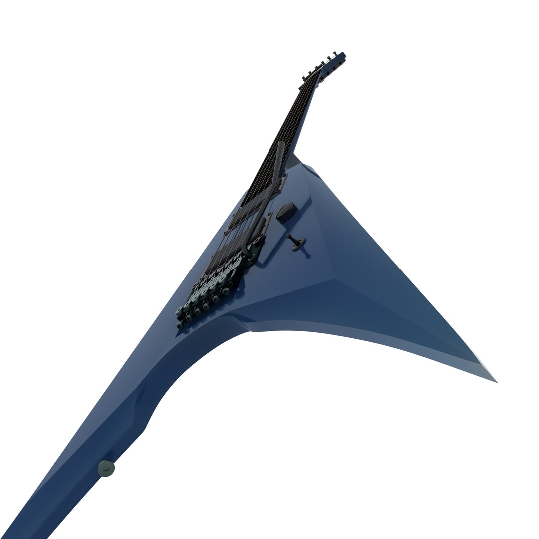 3D Model Blue Flying V Guitar - TurboSquid 1906411