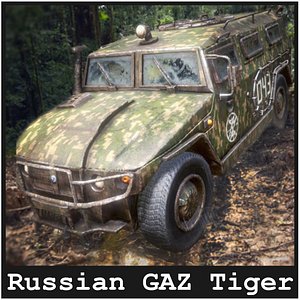Functional GAZ Tiger  Combat Vehicle  6 Versions 3D model