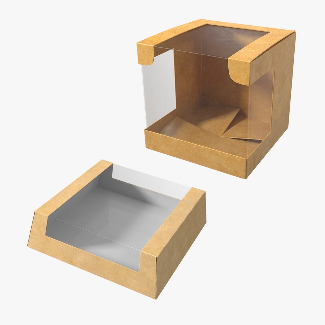 Carton Packages for Cupcake Collection 3D model preview