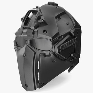 3D Full Face Bicycle Tactical Helmet Black