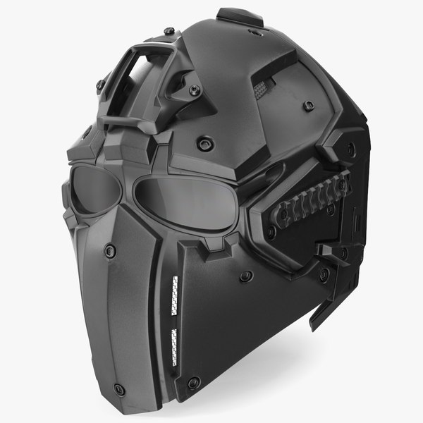 fullfacebicycletacticalhelmetblackvray3d