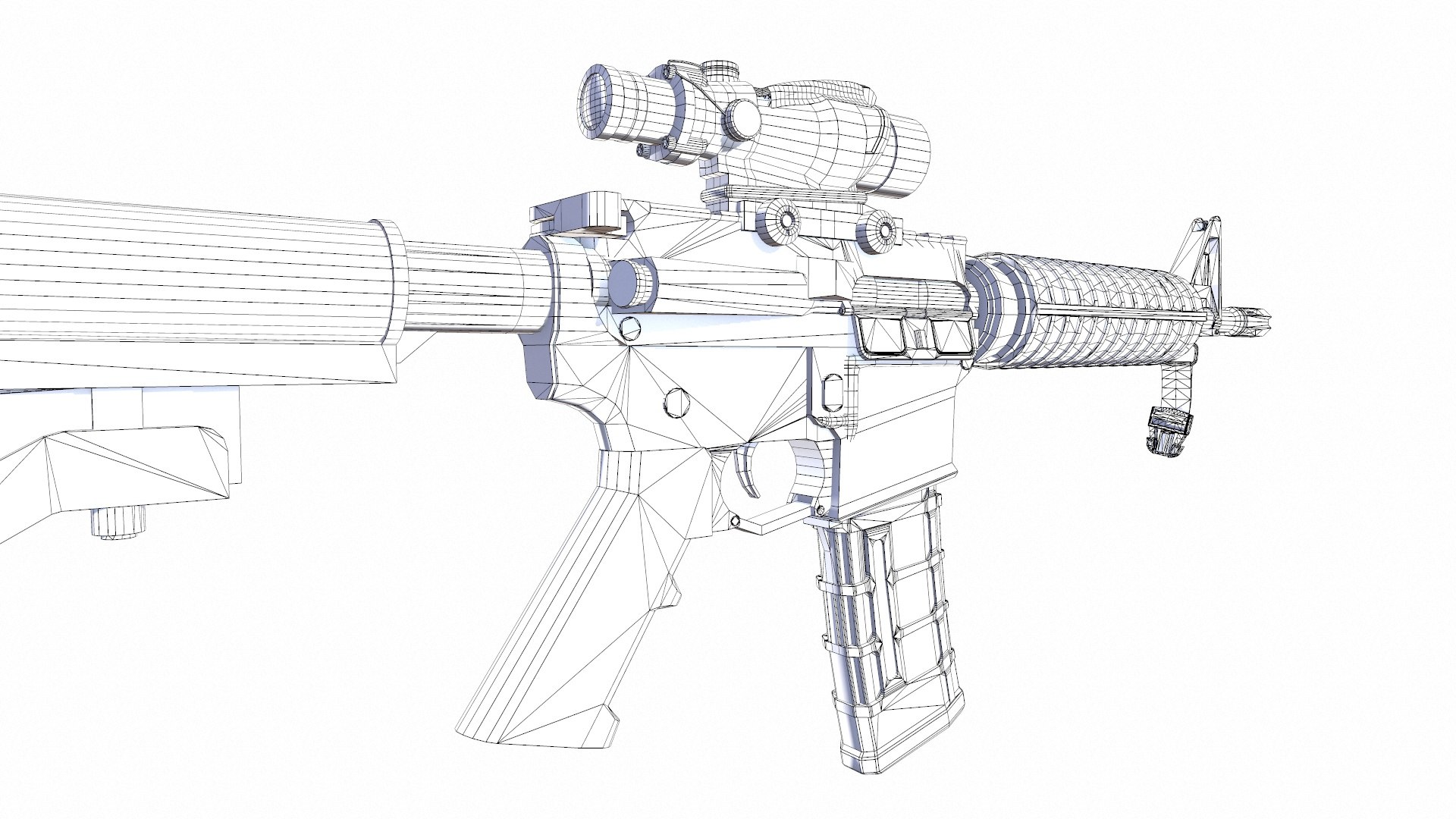 3D AR 15 Style RIFLE - TurboSquid 2428958