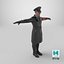 Rigged Nazi Wehrmacht Officer Soldier Character German WW2