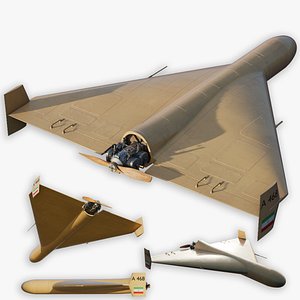 Shahed-136 Iranian loitering munition unmanned aerial vehicle UAV 3D model