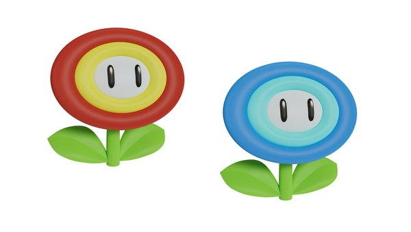 パワーフラワー - マリオ3Dモデル - TurboSquid 2049653