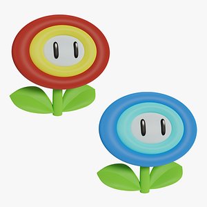 3D Power Flowers - Mario