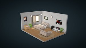 3D Isometric Room