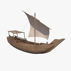 Arabic wooden boat 3D model