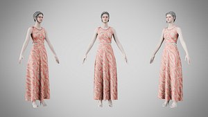 3D Dress 31 Coral Shell