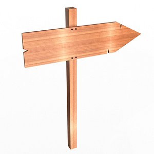 Wooden Sign 3D model