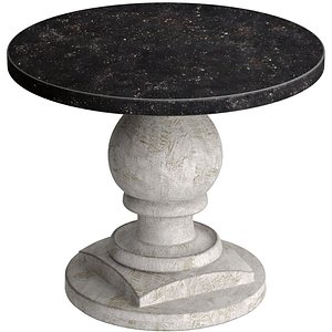 Butler Foyer Modern Round dining side Loft Coffee Table 3D model 3D model