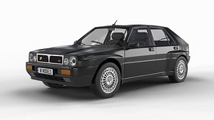 3D model Lancia Delta HF Integrale 16v HQ interior