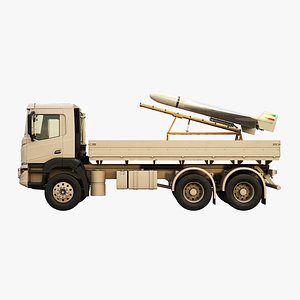 Military Transport Truck with Drone Launcher Shahed 136