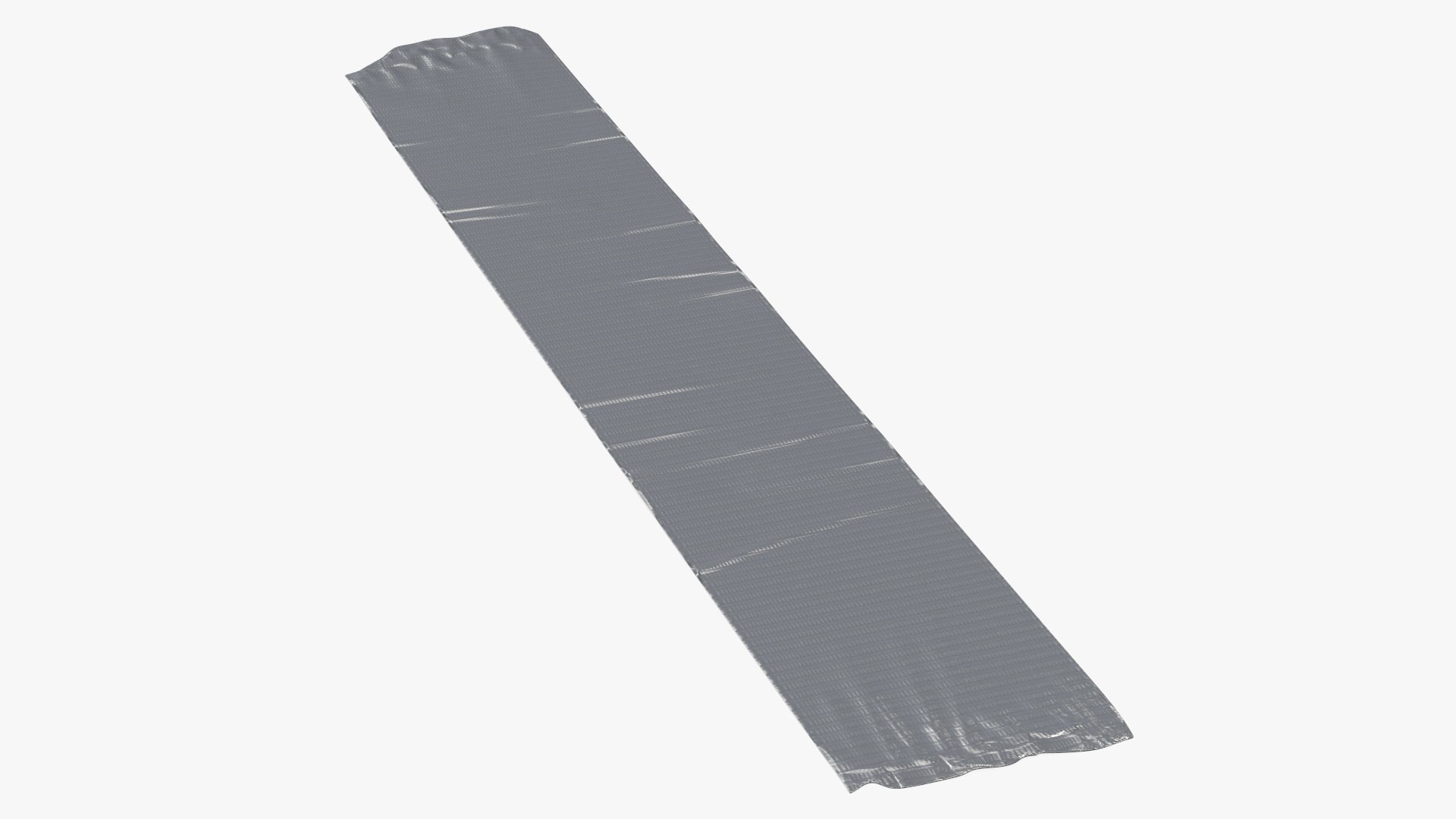 Strip of Silver Gray Duct Tape 3D model preview