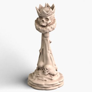 3D model Skull Chess Queen