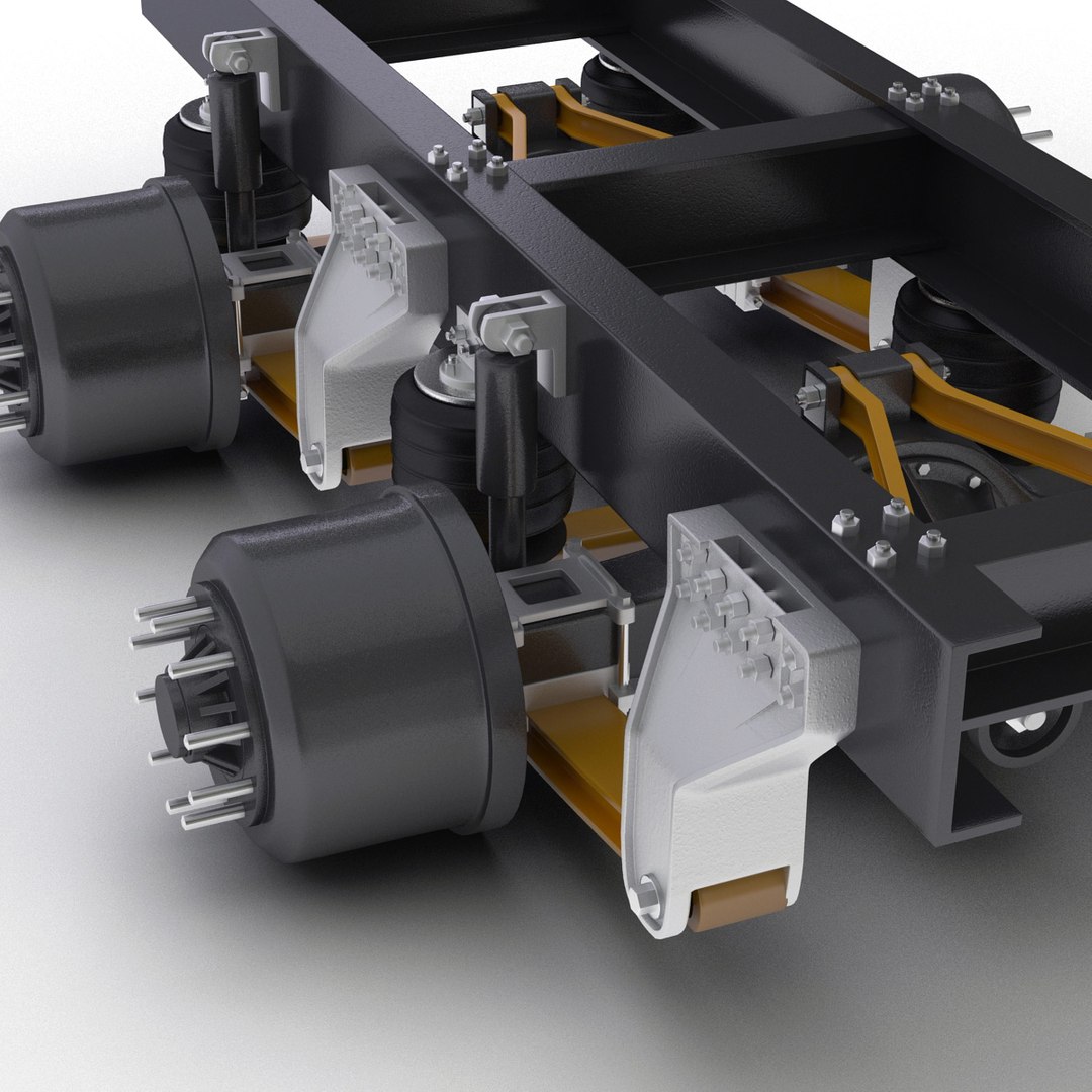 3d Model Truck 2 Axle Chassis