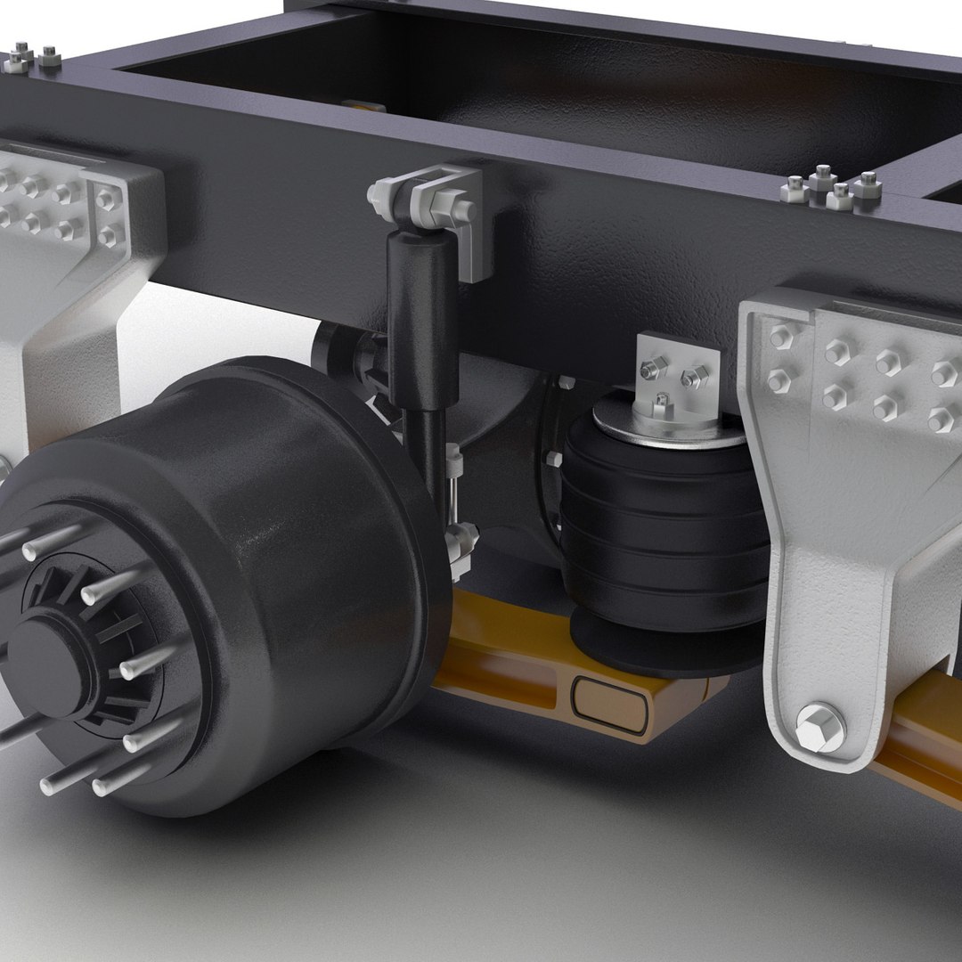 3d Model Truck 2 Axle Chassis