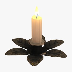 3d model candle flame light