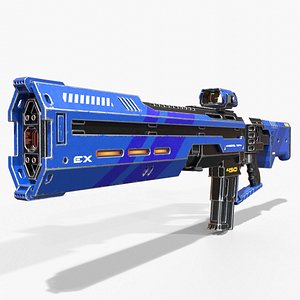 3D Plasma Futuristic  assault riflel