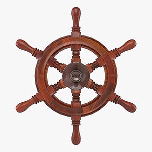 Wooden Ship Vessel Wheel