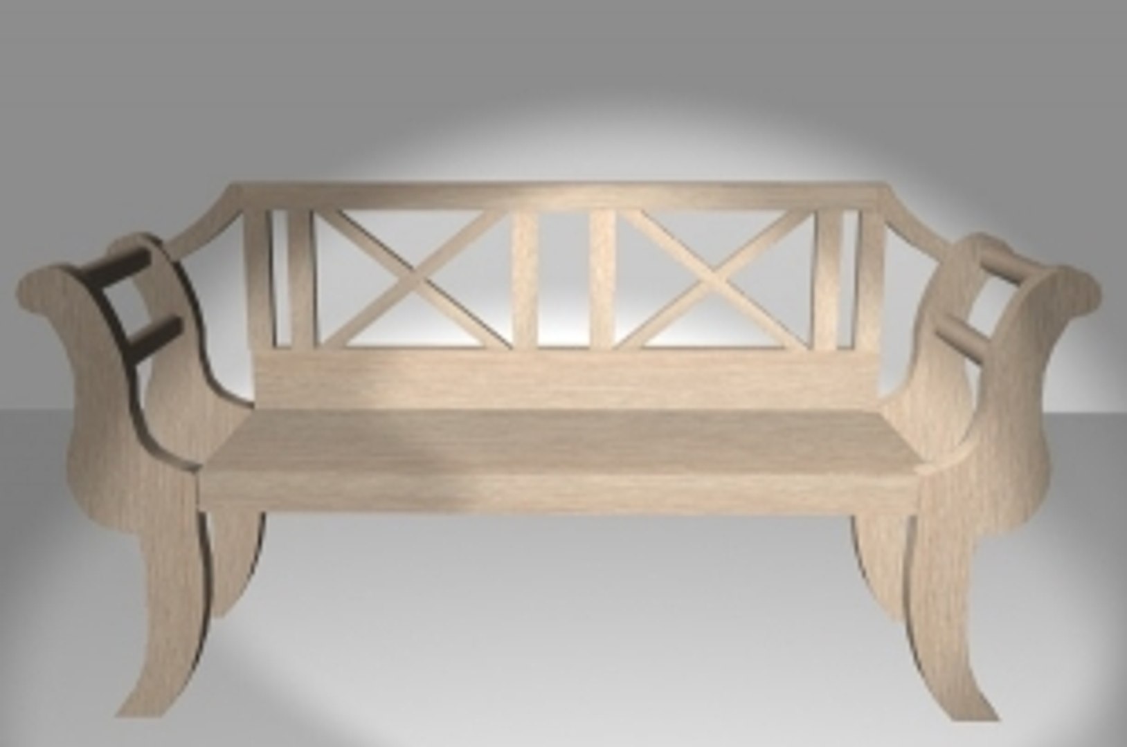 garden bench 3d model