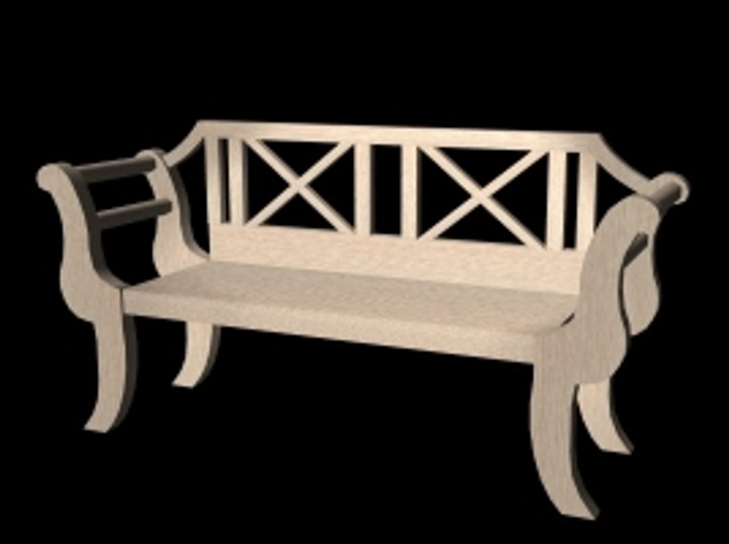 garden bench 3d model