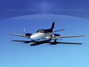 propellers cessna 404 titan 3d 3ds