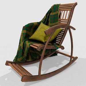 3D model rocking chair modeled