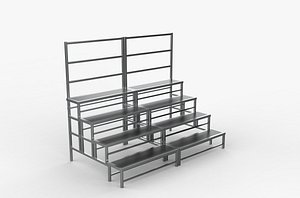 aluminum seating system 3D model 3D model