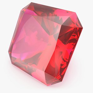 3D Radiant Cut Pink Topaz