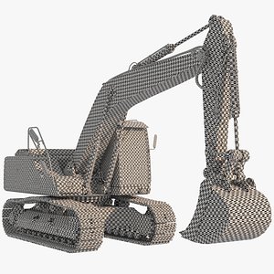 3D Excavator UVW Only model