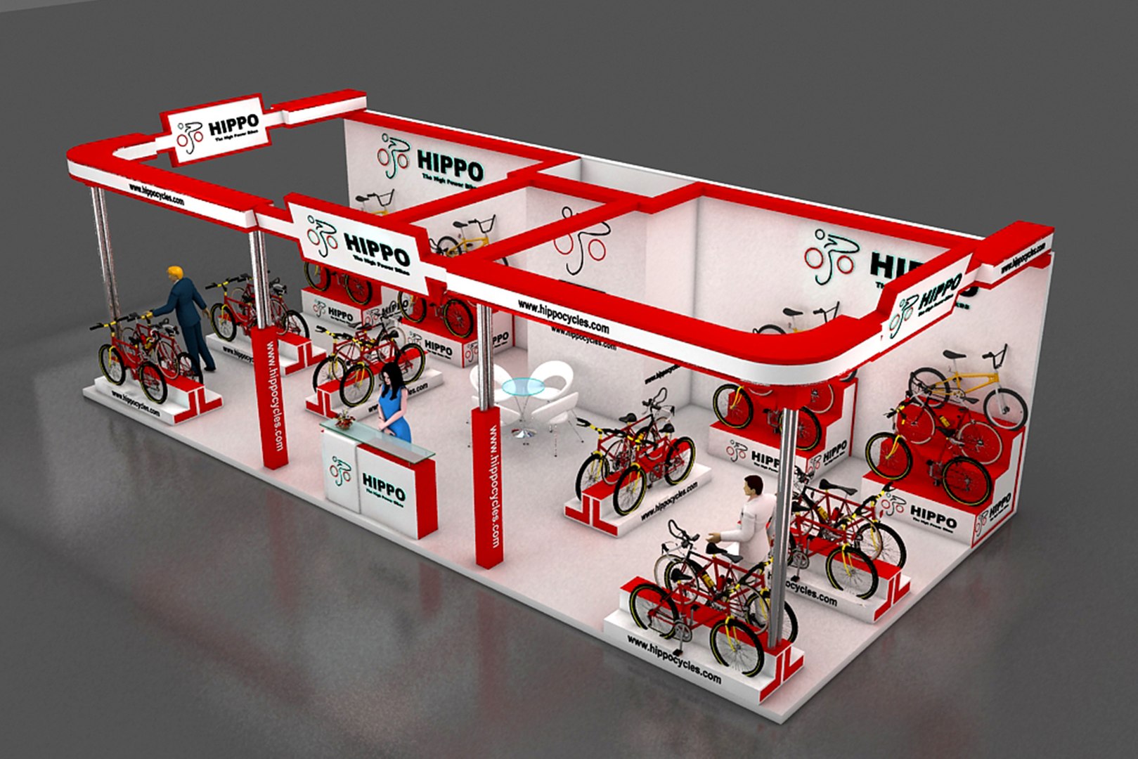 3D 3 Side Open Stand - TurboSquid 1996163