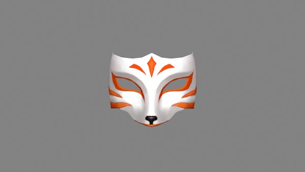 3D fox mask Low-poly 3D model model