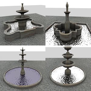 fountain old 3d model
