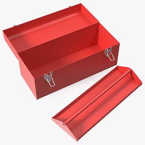 Sturdy Toolbox Red Open Empty