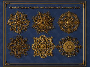 Classic Ceiling Medallions Set model