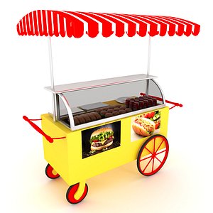 fast food cart 3D model