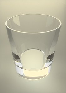 3d old fashioned glass glassware