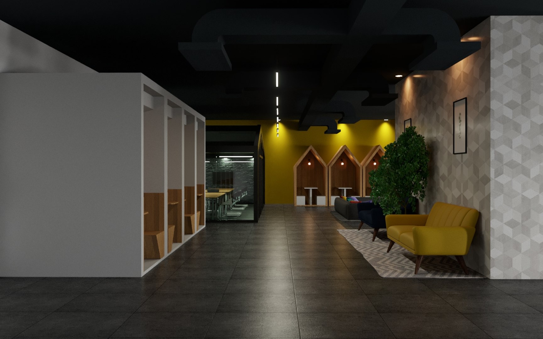 3D Working Workspace Interior Scene - TurboSquid 1558095