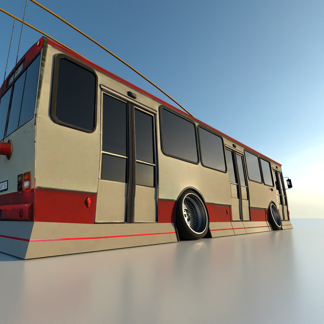 Soviet Trolleybus Tuned Model - TurboSquid 2096755