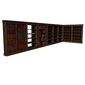 modular library set 3d model