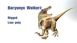 baryonyx walkeri 3d obj