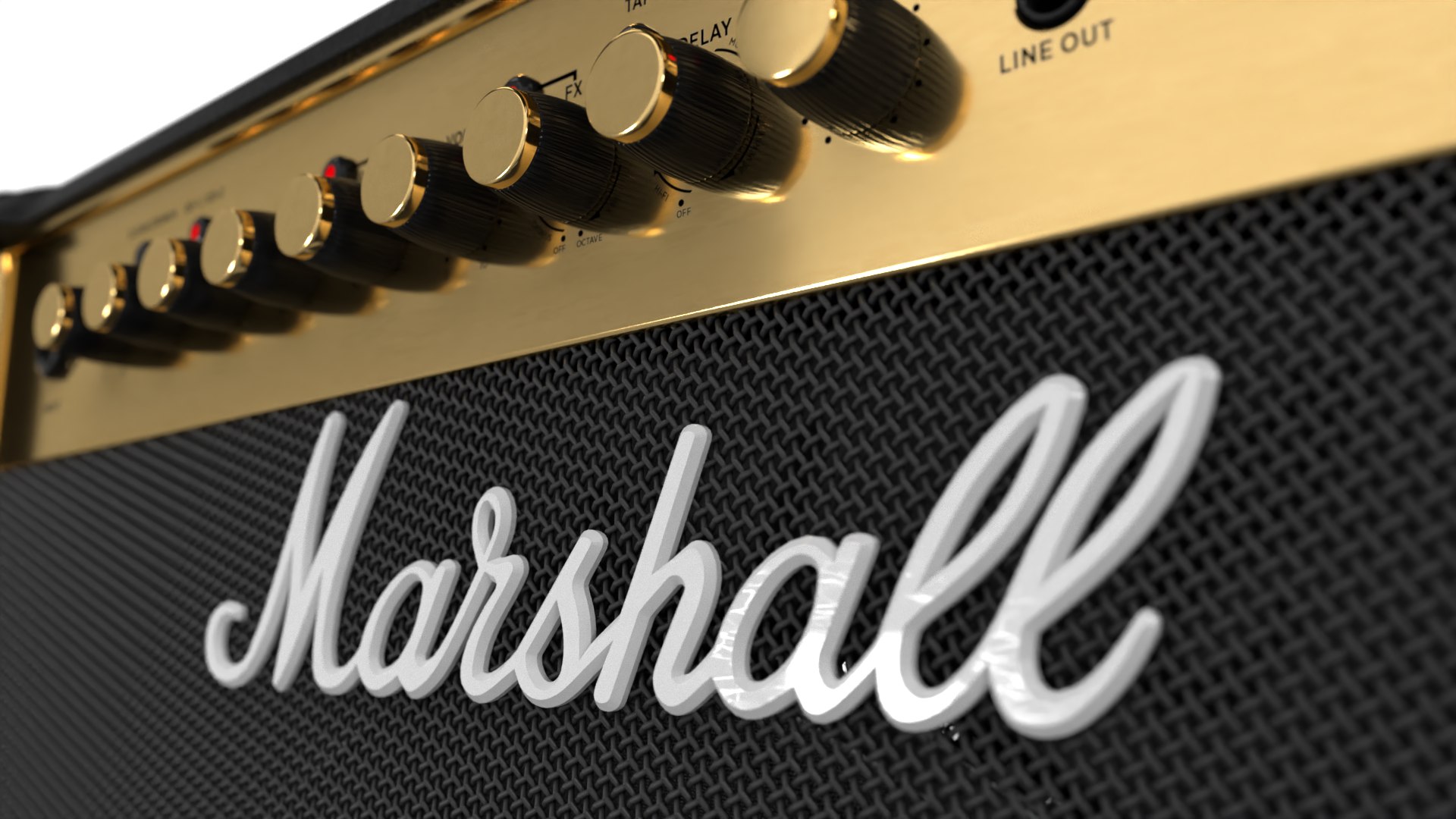 3D Marshall MG101-FX Amplifier - TurboSquid 1995898