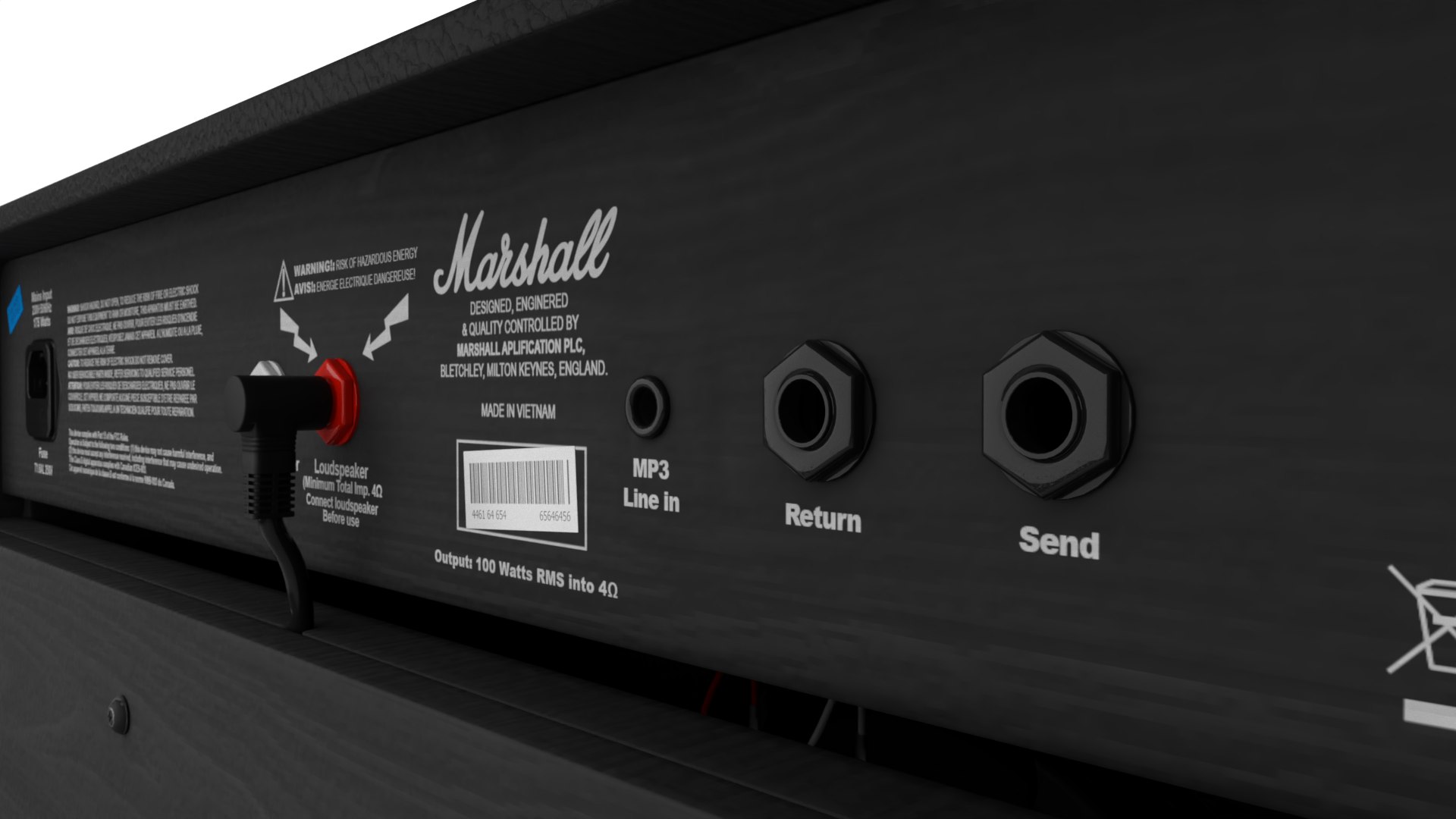 3D Marshall MG101-FX Amplifier - TurboSquid 1995898
