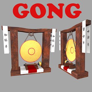 3d model asian gong