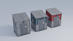 Utility Shed with 4K and 2K Textures Low-poly 3D model
