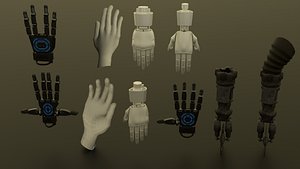 Sci-Fi Robotic Hands Arms Kitbash Pack