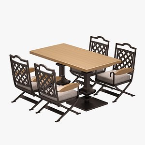 dinner set cafe 3d max