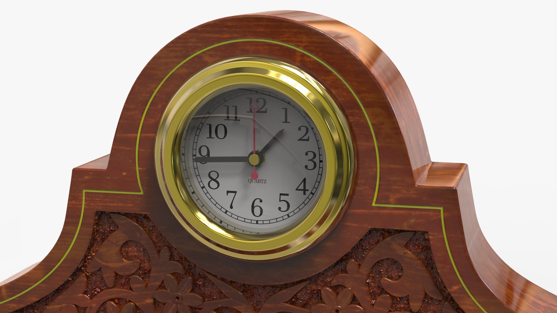 3D Vintage Mantel Clock Model - TurboSquid 2019016