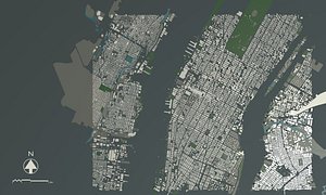 Map USA  New York 3D model